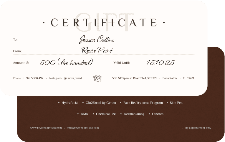Revive Point Spa gift certificate